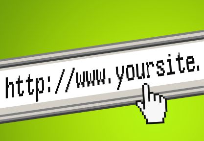 A web browser address bar, showing www.yoursite